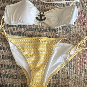 Victoria's Secret White and Yellow Bikini